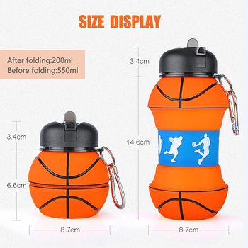 550ml籃球造型水瓶-可摺疊矽膠水壺_6